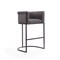 Manhattan Comfort Cosmopolitan Barstool in Pebble and Black, PK2 2-BS015-PE - alternate 6